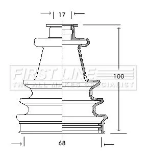  FIRST LINE Drive Shaft Cv Boot Kit