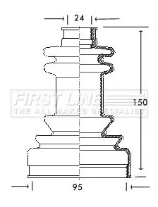  FIRST LINE Drive Shaft Cv Boot Kit