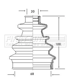  FIRST LINE Drive Shaft Cv Boot Kit