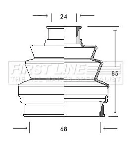 FIRST LINE Drive Shaft Cv Boot Kit