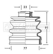  FIRST LINE Drive Shaft Cv Boot Kit