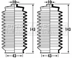 FIRST LINE FIRST LINE (FSG3374) Bellow Kit, steering 