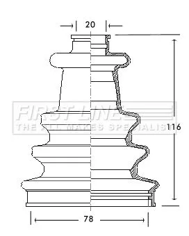FIRST LINE FIRST LINE FCB2080  FIRST LINE Drive Shaft Cv Boot Kit 
