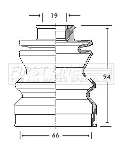 FIRST LINE FIRST LINE FCB2103  FIRST LINE Drive Shaft Cv Boot Kit 