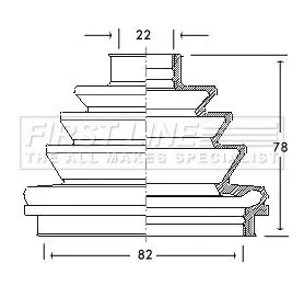  FIRST LINE Drive Shaft Cv Boot Kit