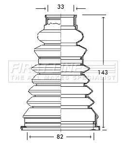 FIRST LINE FIRST LINE FCB2163  FIRST LINE Drive Shaft Cv Boot Kit 