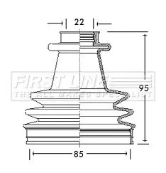 FIRST LINE FIRST LINE FCB2165  FIRST LINE Drive Shaft Cv Boot Kit 