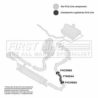 FIRST LINE FIRST LINE (FTH1044) Charge Air Hose 