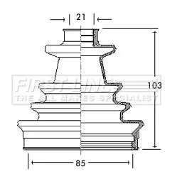 FIRST LINE FIRST LINE FCB2175  FIRST LINE Drive Shaft Cv Boot Kit 