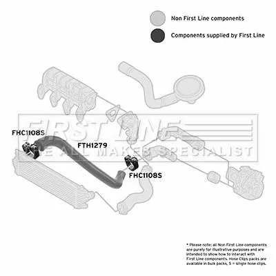 FIRST LINE FIRST LINE (FTH1279) Charge Air Hose 