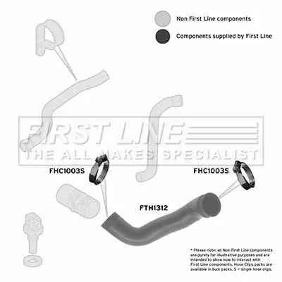 FIRST LINE FIRST LINE (FTH1312) Charge Air Hose 