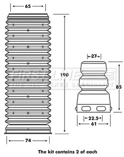 FIRST LINE FIRST LINE (FPK7001)  FIRST LINE Dust Cover Kit shock absorber 