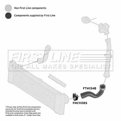 FIRST LINE FIRST LINE (FTH1348) Charge Air Hose 