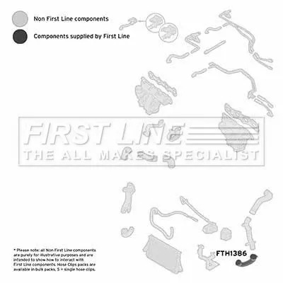 FIRST LINE FIRST LINE (FTH1386) Charge Air Hose 