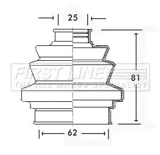 FIRST LINE FIRST LINE FCB2196  FIRST LINE Drive Shaft Cv Boot Kit 