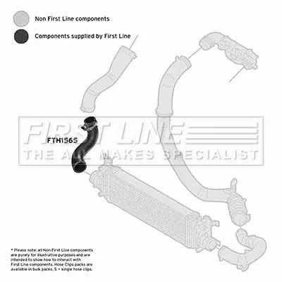 FIRST LINE FIRST LINE (FTH1565) Charge Air Hose 