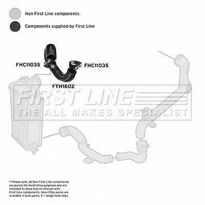 FIRST LINE FIRST LINE (FTH1602) Charge Air Hose 