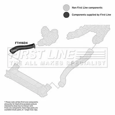 FIRST LINE FIRST LINE (FTH1604) Charge Air Hose 