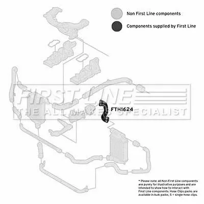 FIRST LINE FIRST LINE (FTH1624) Charge Air Hose 