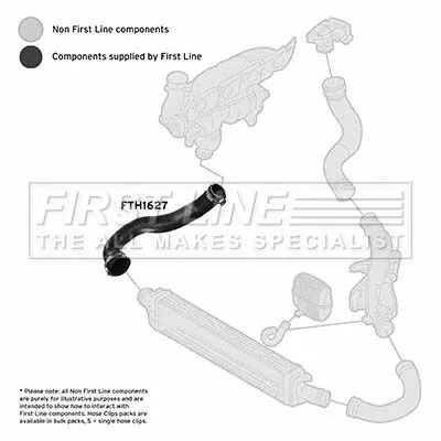 FIRST LINE FIRST LINE (FTH1627) Charge Air Hose 