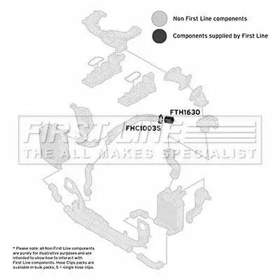 FIRST LINE FIRST LINE (FTH1630) Charge Air Hose 