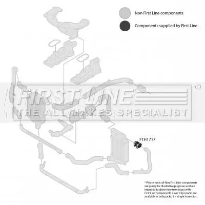 FIRST LINE FIRST LINE (FTH1717) Charge Air Hose 
