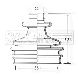  FIRST LINE Drive Shaft Cv Boot Kit