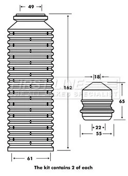 FIRST LINE FIRST LINE (FPK7002)  FIRST LINE Dust Cover Kit shock absorber 