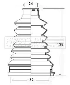 FIRST LINE FIRST LINE FCB2226  FIRST LINE Drive Shaft Cv Boot Kit 