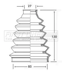 FIRST LINE FIRST LINE FCB2227  FIRST LINE Drive Shaft Cv Boot Kit 
