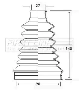 FIRST LINE FIRST LINE FCB2228  FIRST LINE Drive Shaft Cv Boot Kit 