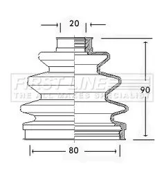 FIRST LINE FIRST LINE FCB2231  FIRST LINE Drive Shaft Cv Boot Kit 