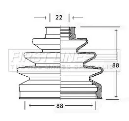 FIRST LINE FIRST LINE FCB2232  FIRST LINE Drive Shaft Cv Boot Kit 
