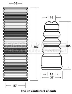 FIRST LINE FIRST LINE (FPK7005)  FIRST LINE Dust Cover Kit shock absorber 