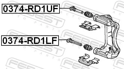 FEBEST FEBEST (0374-RD1LF) Guide Bolt, brake caliper 