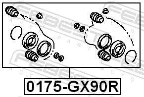 FEBEST FEBEST 0175-GX90R Repair Kit, brake caliper 
