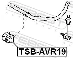 FEBEST FEBEST TSB-AVR19 Mounting, stabiliser bar 