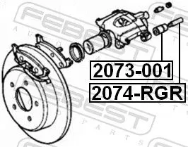 FEBEST FEBEST (2074-RGR) Guide Bolt, brake caliper 
