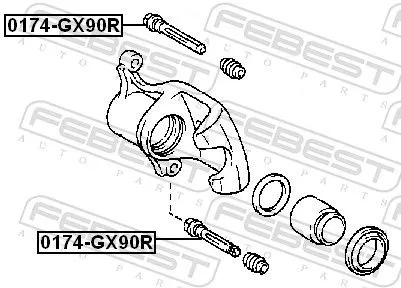 FEBEST FEBEST (0174-GX90R) Guide Bolt, brake caliper 