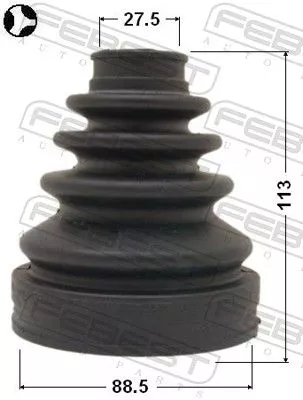 FEBEST FEBEST (0115-GRJ120T) Bellow, drive shaft 