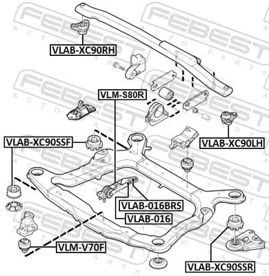 FEBEST FEBEST VLAB-016BRS Buffer, engine mounting 