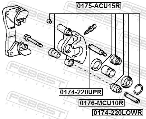 FEBEST FEBEST (0174-220LOWR) Guide Bolt, brake caliper 