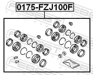 FEBEST FEBEST 0175-FZJ100F Repair Kit, brake caliper 