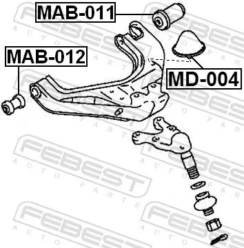 FEBEST FEBEST MAB-012 Mounting, control/trailing arm 