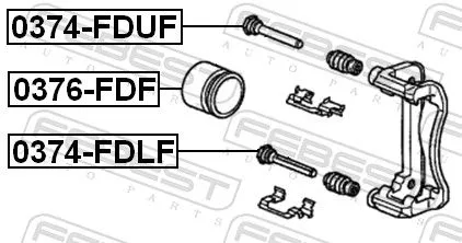 FEBEST FEBEST (0374-FDLF) Guide Bolt, brake caliper 