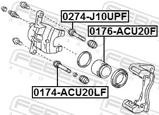 FEBEST FEBEST (0174-ACU20LF) Guide Bolt, brake caliper 