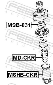 FEBEST FEBEST (MSB-031) Spacer Bush, shock absorber 