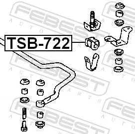 FEBEST FEBEST TSB-722 Mounting, stabiliser bar 