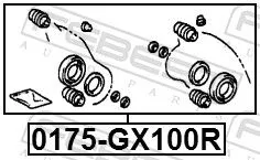 FEBEST FEBEST 0175-GX100R Repair Kit, brake caliper 