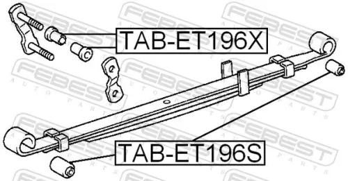 FEBEST FEBEST (TAB-ET196X) Bushing, leaf spring 
